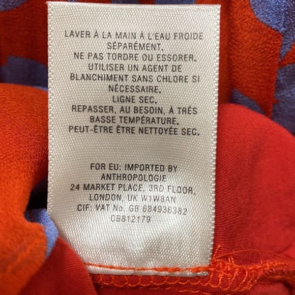 Anthropologie Maeve St Lucia Printed Blouse Tank Top, size XS (US) - Picture 10 of 13